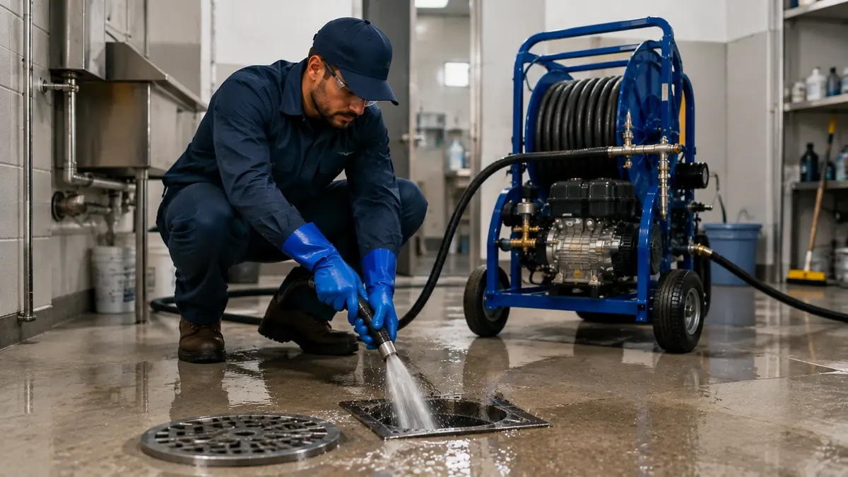 Floor Drain Hydro Jet Cleaning in Fairfield