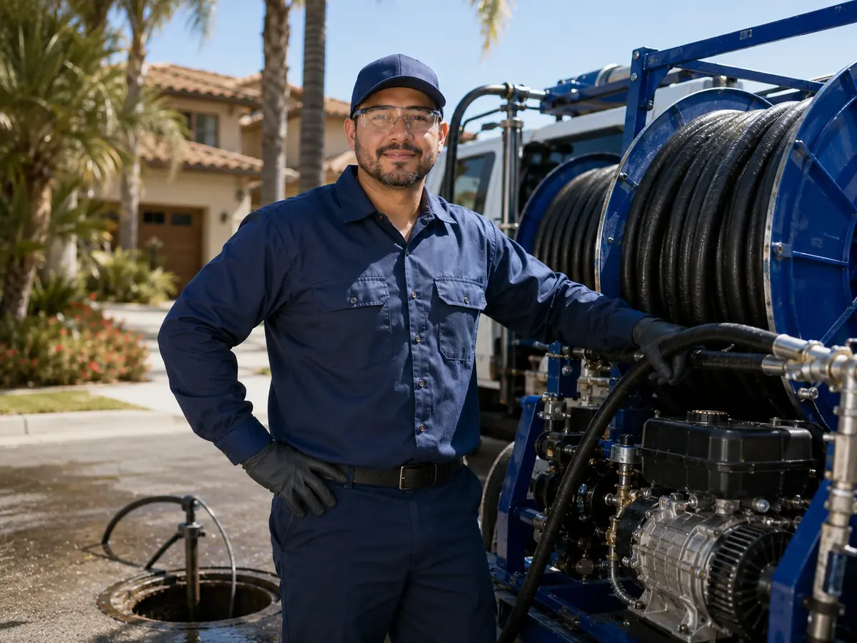 Hydro jet sewer cleaning in Fairfield