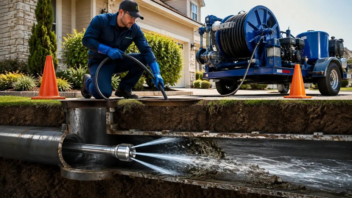 Main Sewer Line Hydro Jet Cleaning in Fairfield